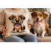 Carton dog cross stitch pattern embroidery file digital