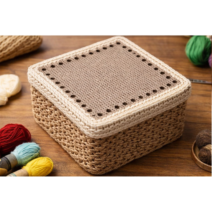 Base for embroidery basket square plywood digital file
