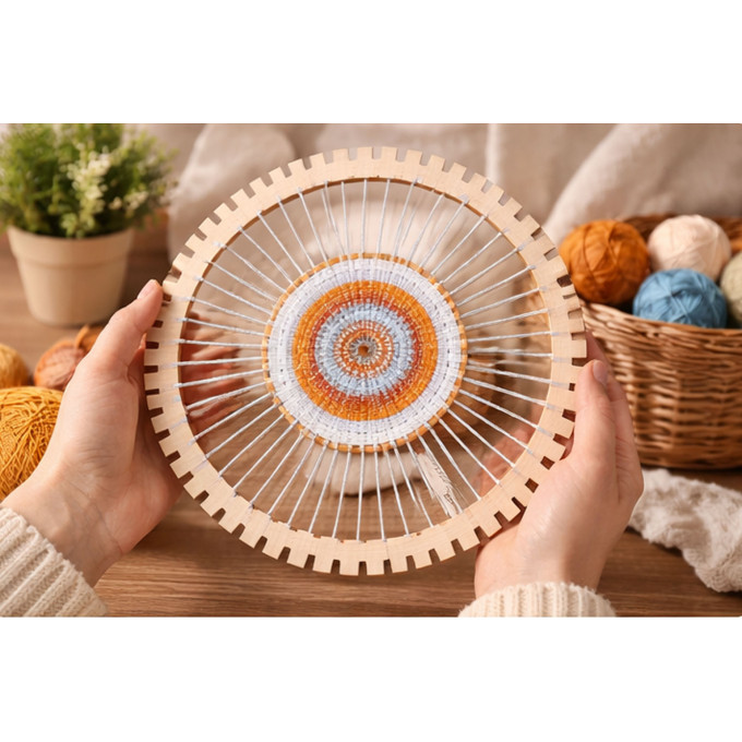 Circle weaving loom 12 inch 30 cm digital download file 