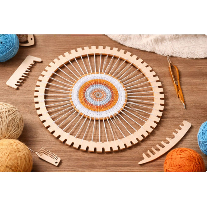 Circle weaving loom 12 inch 30 cm digital download file 