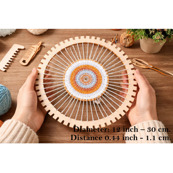 Circle weaving loom 12 inch 30 cm digital download file 