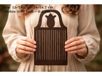 Antique weaving loom flower