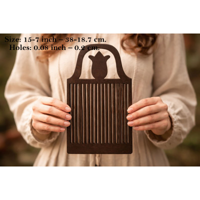 Antique weaving loom flower