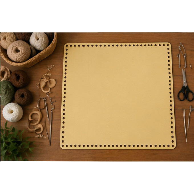 Big square basket base laser cutting file 20 inch 50 cm base