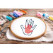 Handprint cross stitch pattern digital download hand 