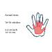 Handprint cross stitch pattern digital download hand 