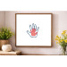 Handprint cross stitch pattern digital download hand 