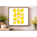 Cross stitch lemons embroidery pattern, yellow citrus