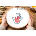 Handprint cross stitch pattern digital download hand 