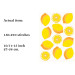 Cross stitch lemons embroidery pattern, yellow citrus