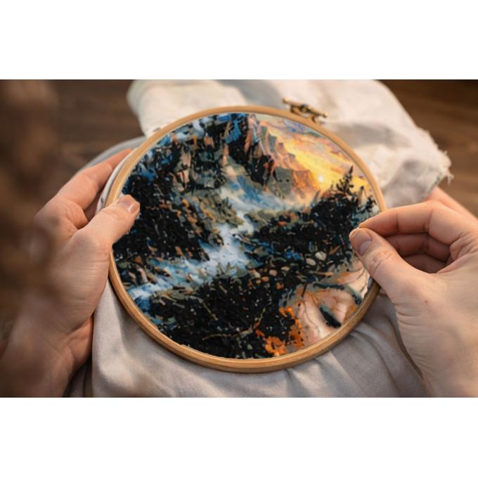 Cross stitch women earth pattern digital file girl face