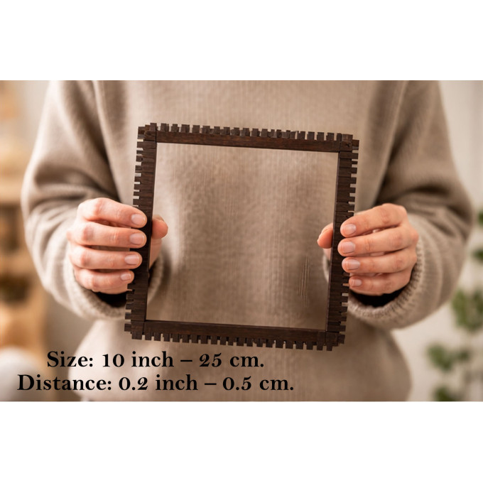 Weaving loom square 4 side small digital download file fiber art 