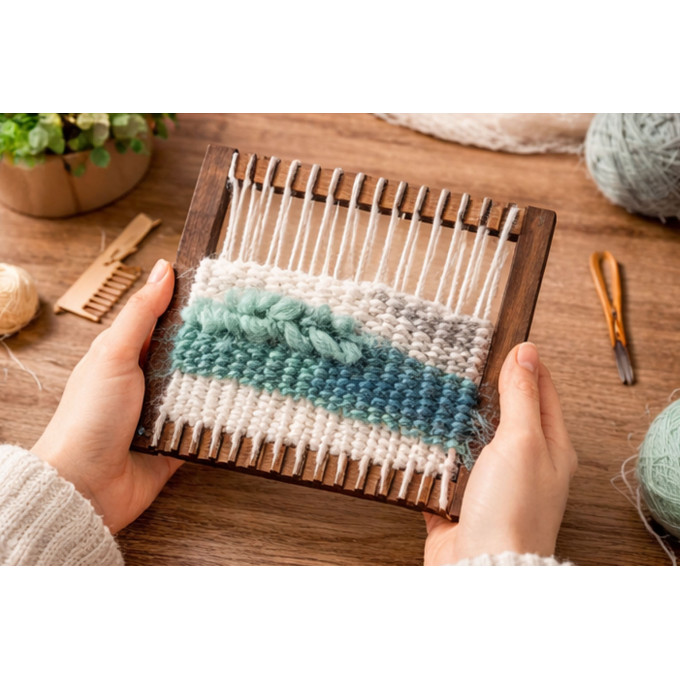 Square weaving loom 8 inch size digital file craft knitting