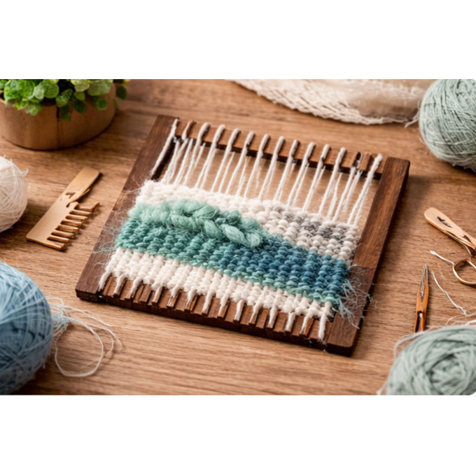 Square weaving loom 8 inch size digital file craft knitting