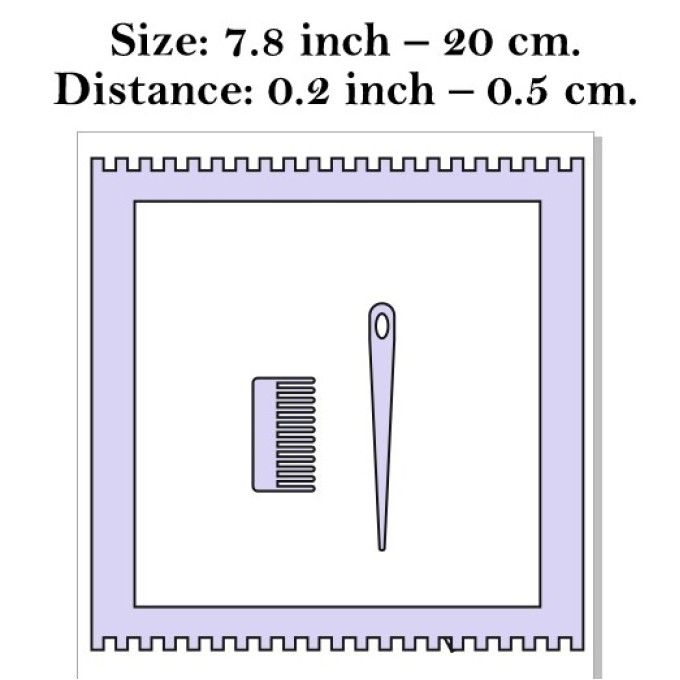 Square weaving loom 8 inch size digital file craft knitting