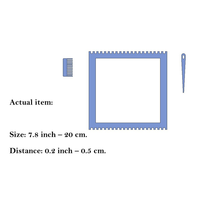 Square weaving loom 8 inch size digital file craft knitting